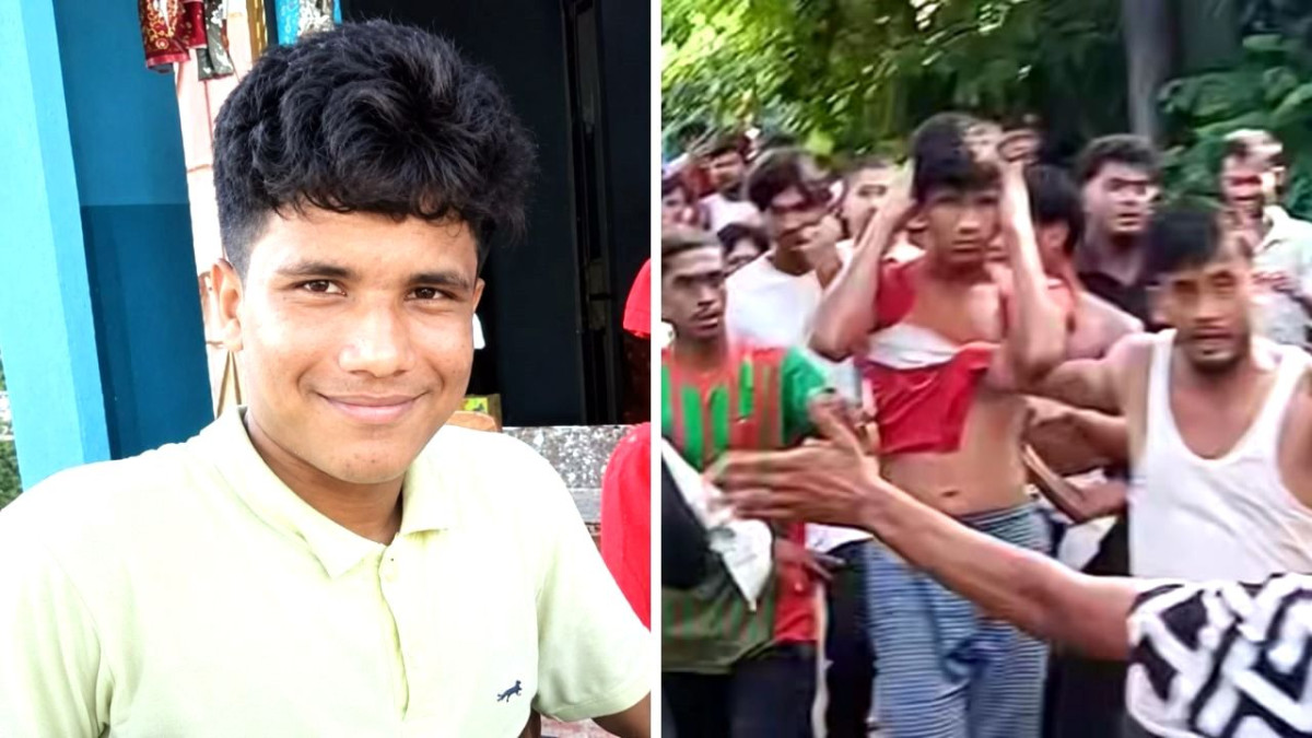 অভিযুক্ত জাহিদুল, (ডানে) জনতার হাতে আটক