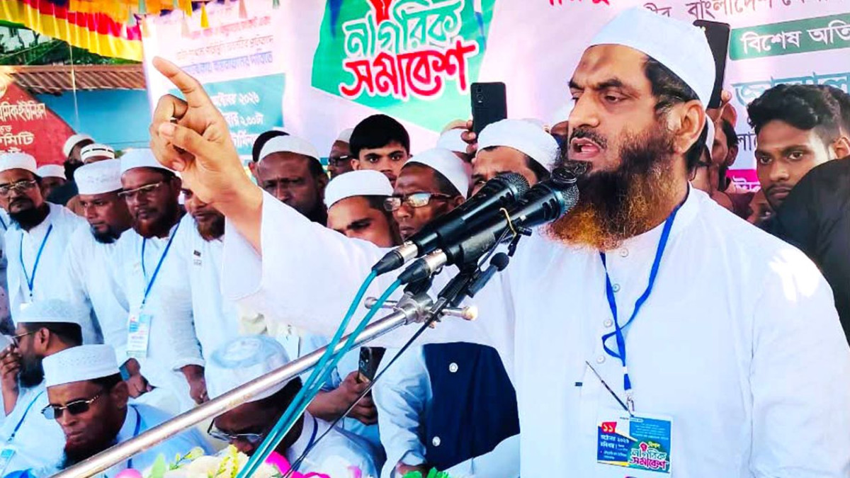গোলাপগঞ্জে নাগরিক সমাবেশে মামুনুল হক বলেছেন গণভোট অবৈধ হলে বিএনপি সরকারও অবৈধ