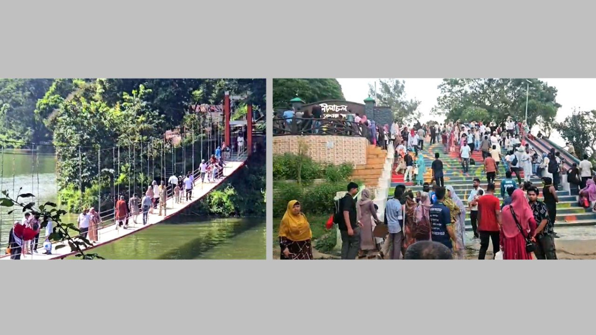 বান্দরবানে পর্যটকদের উপচে পড়া ভিড়