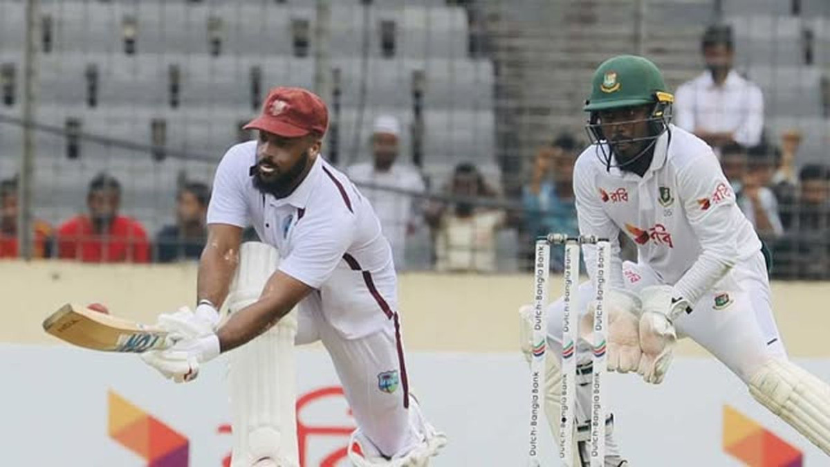বাংলাদেশ, ওয়েস্ট ইন্ডিজ, মিরপুর টেস্ট, মেহেদী মিরাজ, তাইজুল ইসলাম, সাদমান ইসলাম